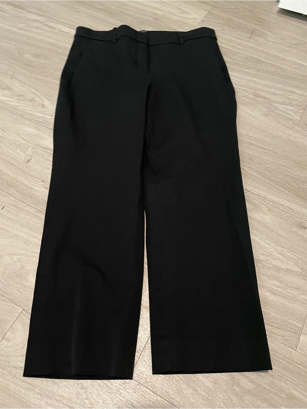 J. Crew Black Wide-Leg Trousers